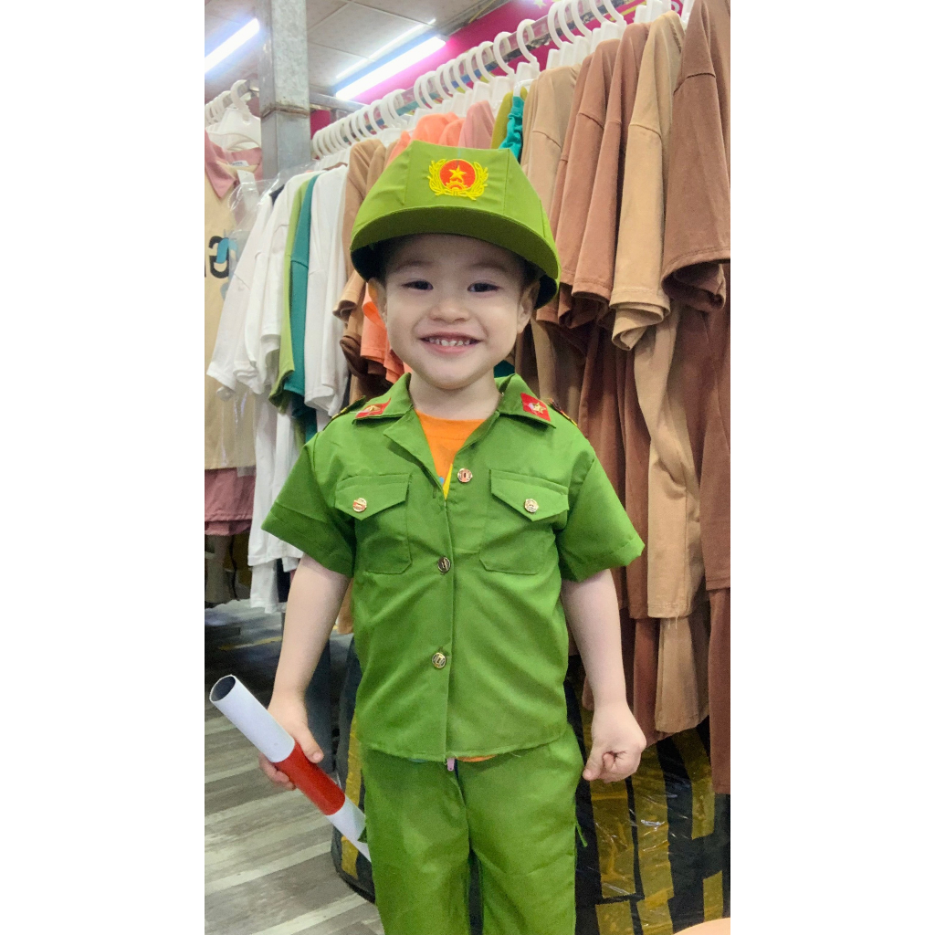 Set Chú Công An, Chú Bộ Đội Cute Cho Bé Có Ước Mơ Làm Bộ Đội