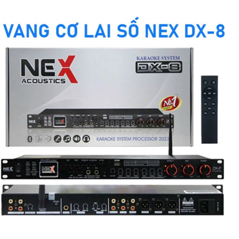 MẪU MỚI SIÊU NGON 2023 ) Vang Cơ Lai Số Nex Acoustic DX8 - Tích hợp 8 Chế Độ Effect -Chíp Sử Lý 48bit DSP-Chống Hú Tuyệt