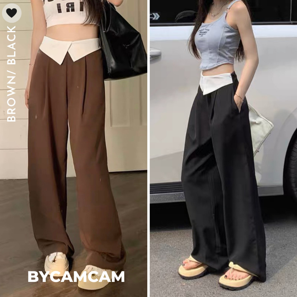 Quần Ống Rộng Nữ Phối Màu Kiểu Mới 2023 𝘽𝙮.𝘾𝙖𝙢𝙘𝙖𝙢