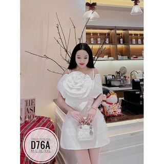 Đầm 2S tafta hoa D76A
