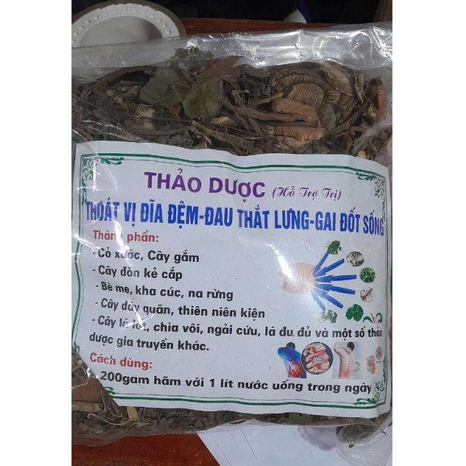 Dược liệu hỗ trợ thoát vị đĩa - đệm đau thắt lưng - gai đốt sống 1 liệu trình 3 gói
