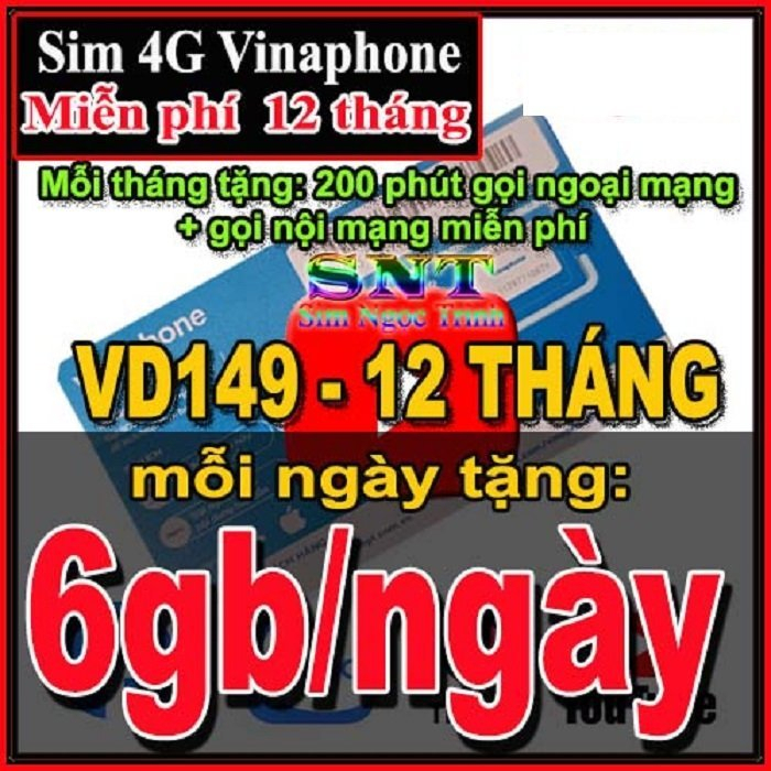 SIM 4G VINAPHONE THẢ GA TẶNG 180GB/ 1 THÁNG - SIM MAX BĂNG THÔNG MIỄN PHÍ NGHE GỌI