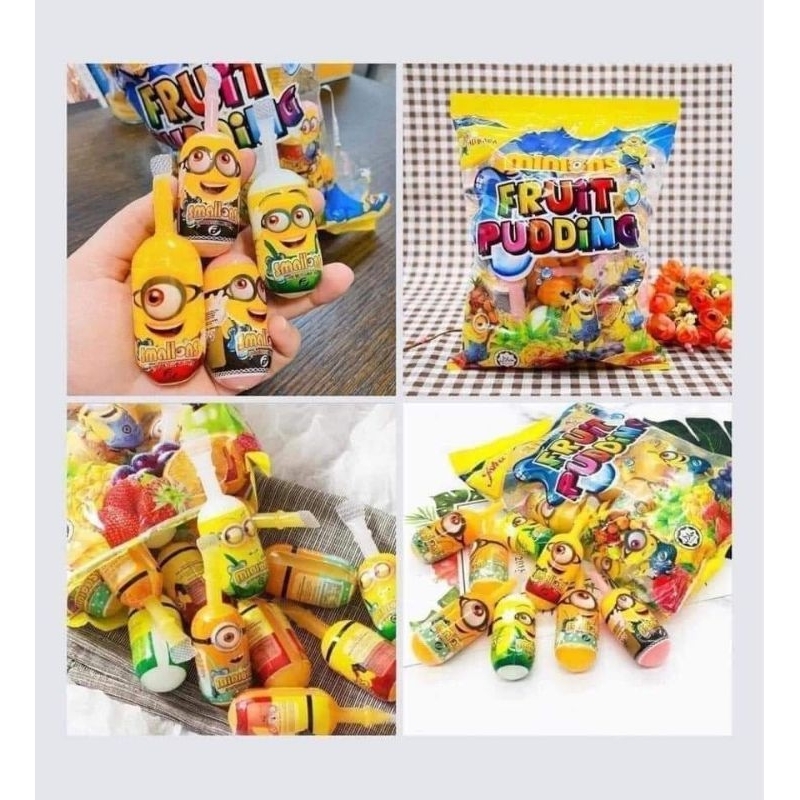 Thạch trái cây Pappe Pig / Minion dành cho bé 12M+