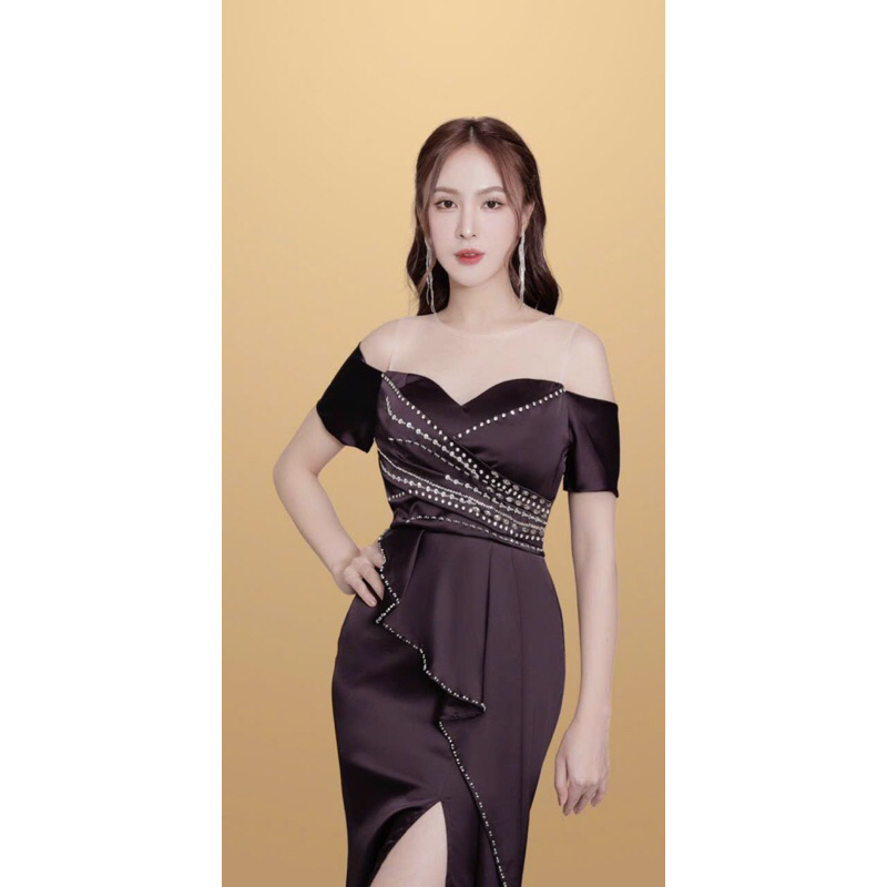 SIZE>70KG ĐẦM DẠ HỘI KẾT ĐÁ PHỐI LƯỚI