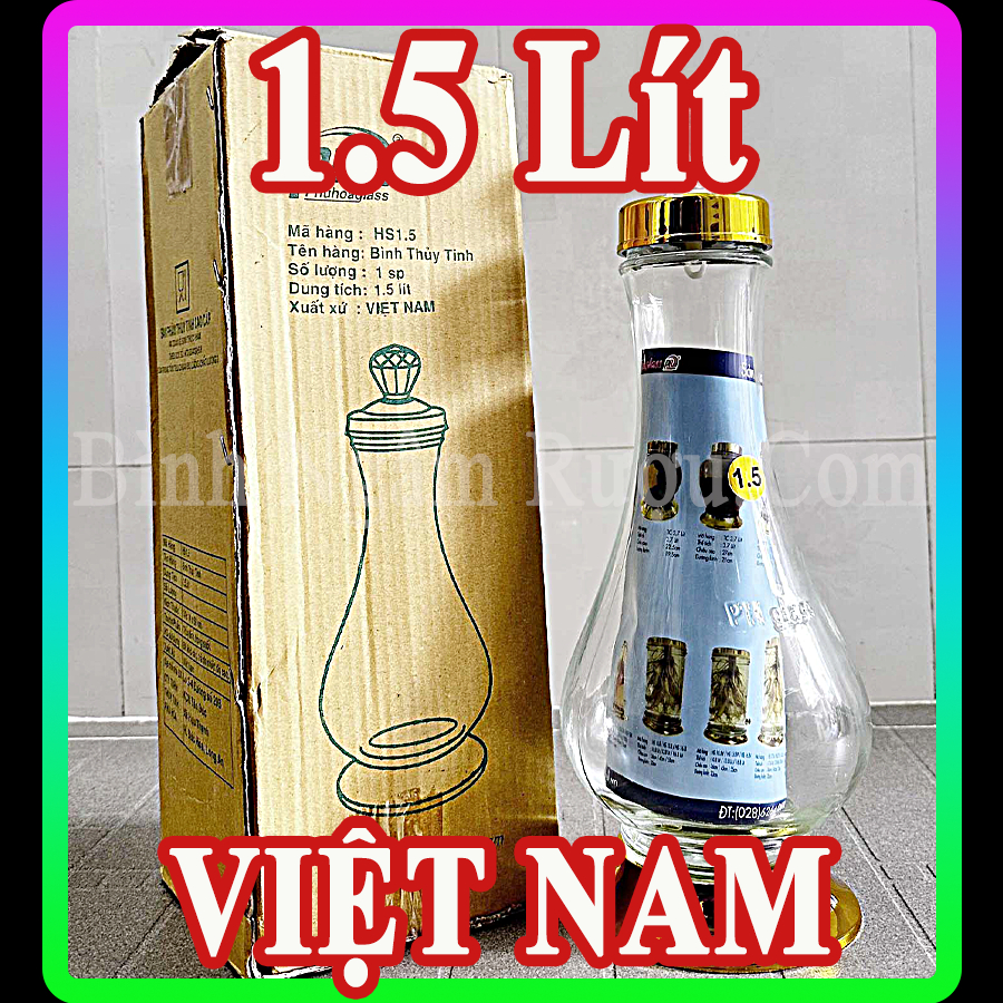 PH - 1.5 Lít | Việt Nam | Bình Ngâm Táo Mèo, Ngâm Chuối Hột, Ngâm Nhân Sâm - Sâm Ngọc Linh - [GIÁ SIÊU RẺ]