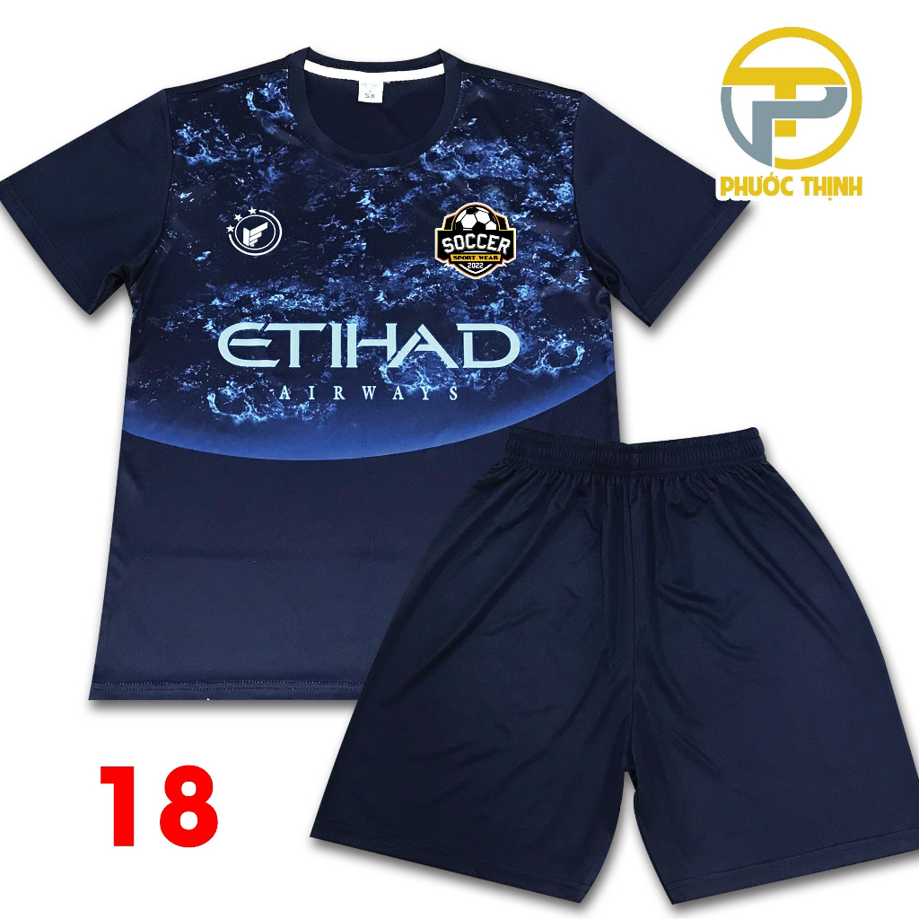 Bộ Thể Thao Nam Nữ Thiết Kế Đội Tuyển MANCHESTER CITY Long Thanh M18