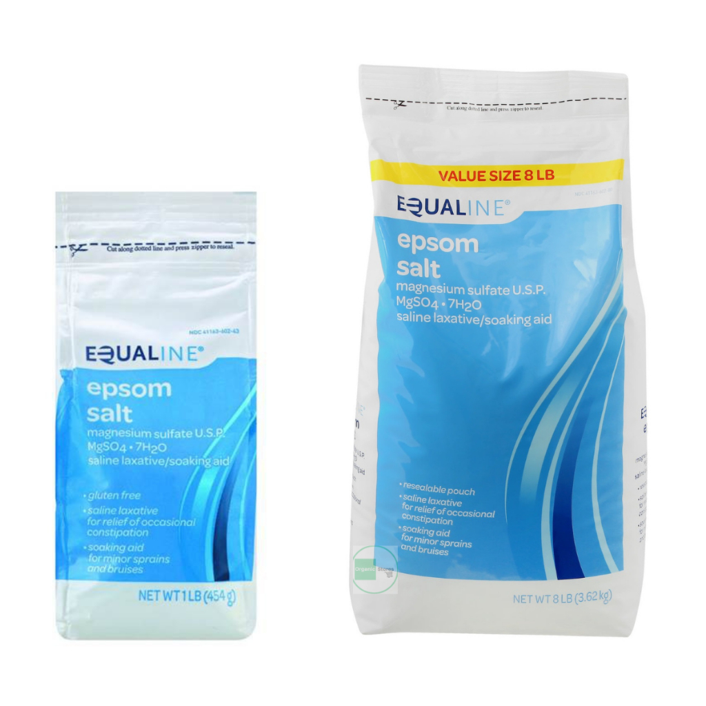 Muối tắm thư giãn nguyên chất - tẩy tế bào chết - bổ sung magie (Epssom salt) - Equaline