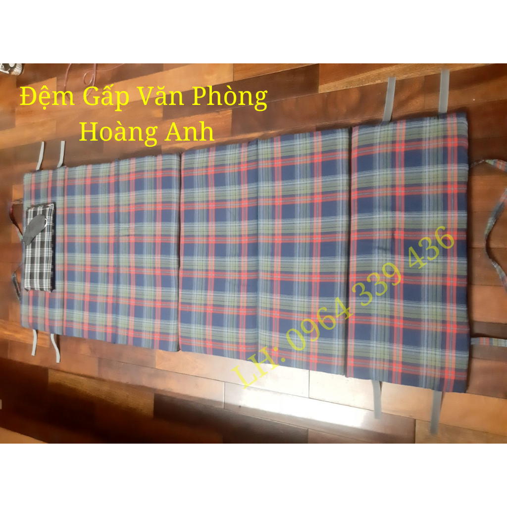(180*70*3cm) Đệm Gấp vải Cotton (tặng gối nhỏ và bịt mắt) Đệm Gấp Văn Phòng Hoàng Anh