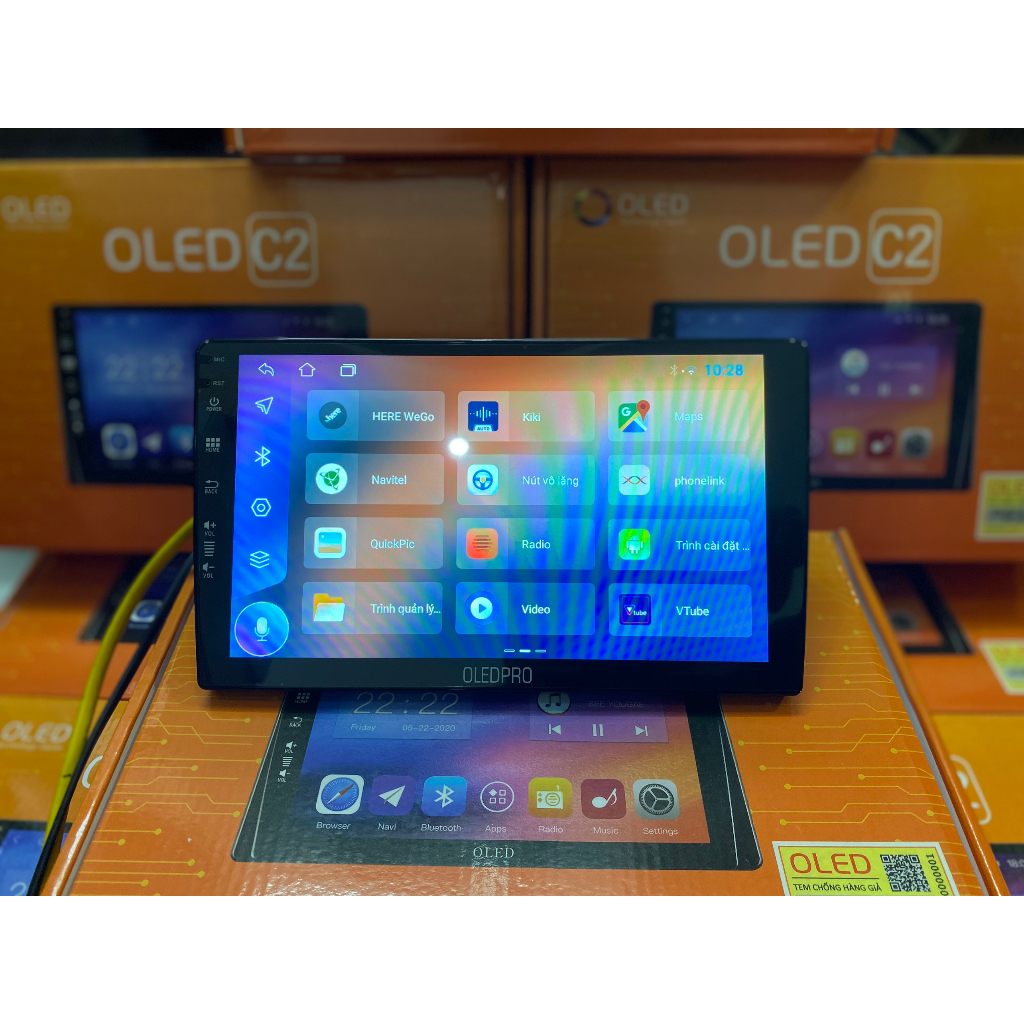 Màn hình OLEDPRO WIFI RAM 2-32G cho xe HYUNDAI I20, có sẵn bản đồ NAVITEL, YOUTUBE VANCED