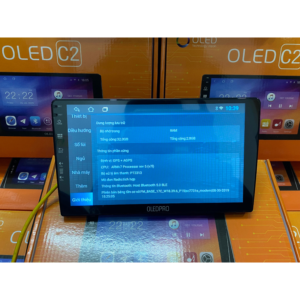 Màn hình OLEDPRO WIFI RAM 2-32G cho xe HYUNDAI I20, có sẵn bản đồ NAVITEL, YOUTUBE VANCED