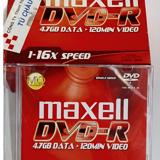 Đĩa dvd trắng maxell 4.7gb data - 120min video / speed 1-16x speed