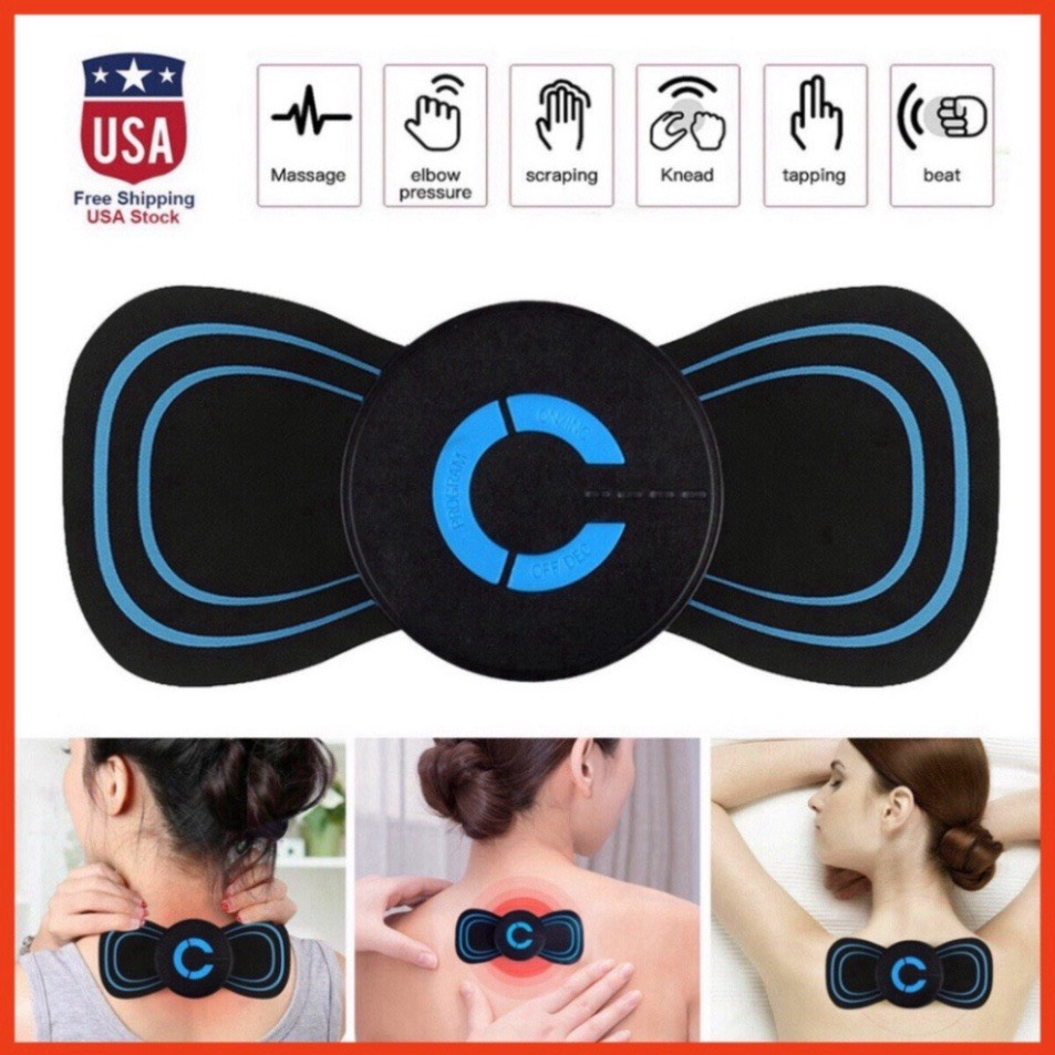 Miếng Massage Xung Điện Cổ Vai Gáy, Bắp Tay,Lưng Bằng Sung Điện đỡ đau Nhức Hiệu Qủa - Máy mat sa thân hình 10 Chế Độ