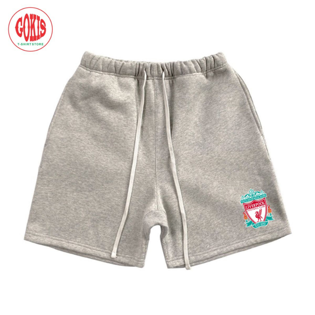 Quần short thun logo Liverpool chất thun cotton da cá thoáng mát không xù lông - Quần sooc thể thao Gokis shop