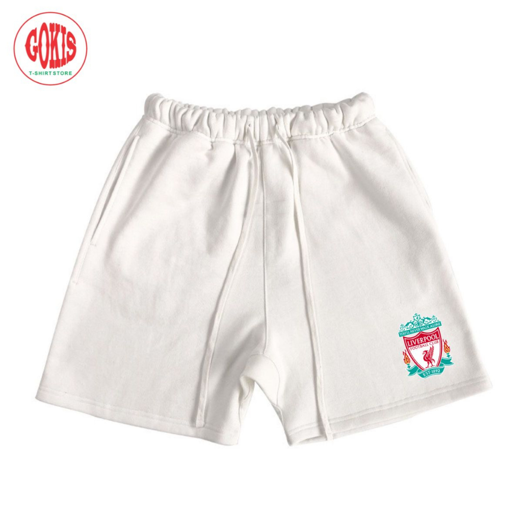 Quần short thun logo Liverpool chất thun cotton da cá thoáng mát không xù lông - Quần sooc thể thao Gokis shop