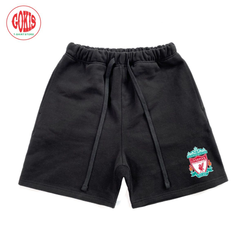 Quần short thun logo Liverpool chất thun cotton da cá thoáng mát không xù lông - Quần sooc thể thao Gokis shop