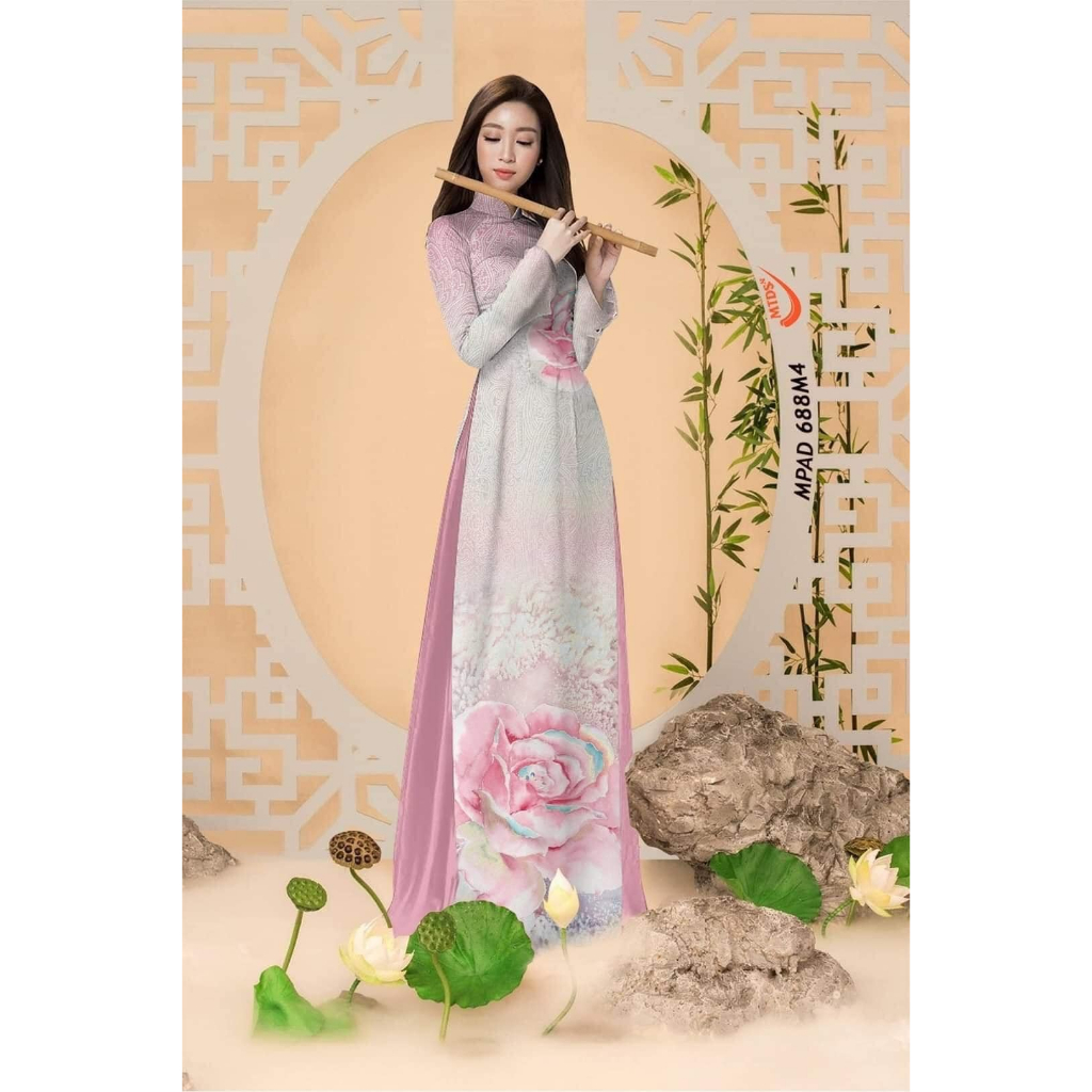 Vải áo dài đẹp cao cấp, mẫu trẻ trung dễ mặc, chất mềm mịn, co giãn nhẹ 4 chiều