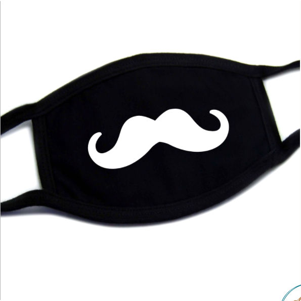 Khẩu Trang In hình Cotton Màu Đen Trơn Hoạ Tiết Hoạt Hình Cute