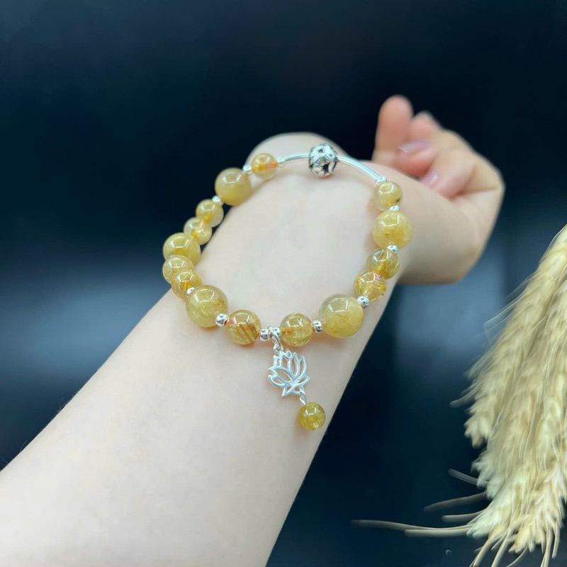 Vòng Tay Đá Phong Thuỷ Phối Bạc 925 (đủ màu cho tất cả các mệnh )