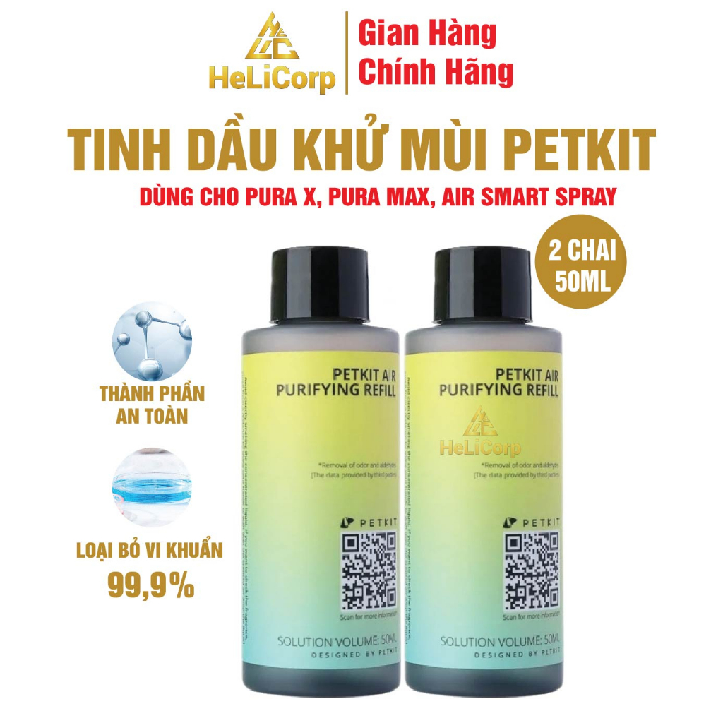 Bộ 2 Chai Tinh Dầu Dùng Cho Máy Petkit Pura Max Máy Dọn Vệ Sinh Tự Động Cho Mèo