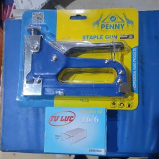 Bộ dập ghim vào gỗ penny kèm 5000 ghim 16/6