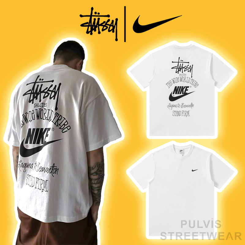 ⚡️[Best Quality] - Áo Tee Nlke X Stussy The Wide World Tribe T-Shirt White,  Áo Thun Stussy Cotton Cao Cấp | Shopee Việt Nam