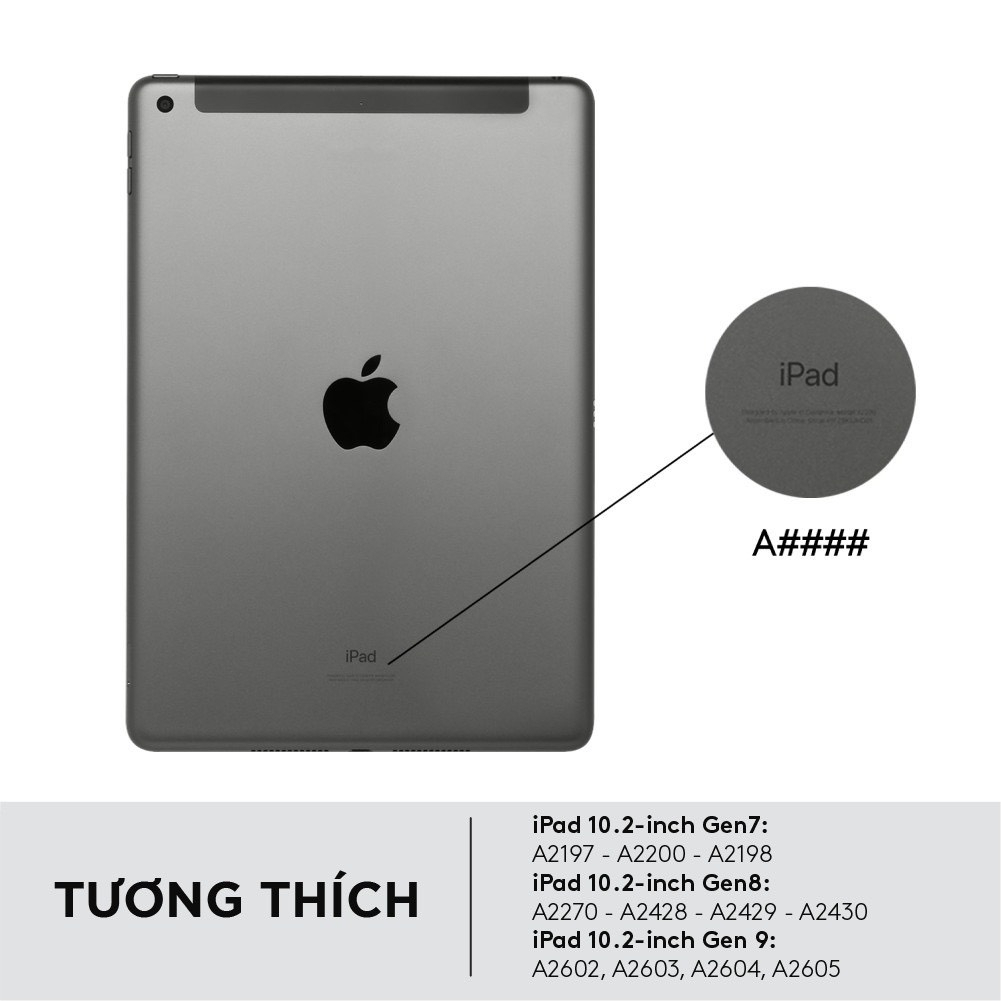 Bao da kèm bàn phím Logitech Combo Touch dành cho iPad Gen 7, 8 và Gen 9