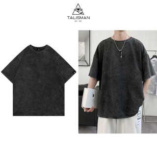  Áo thun Talisman áo Wash trơn 
