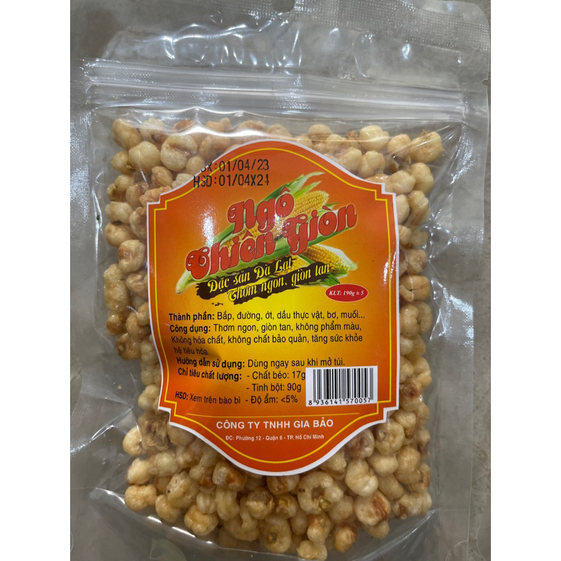 Ngô Cay khô bò lá chanh giòn ngon đặc biệt gói 150g