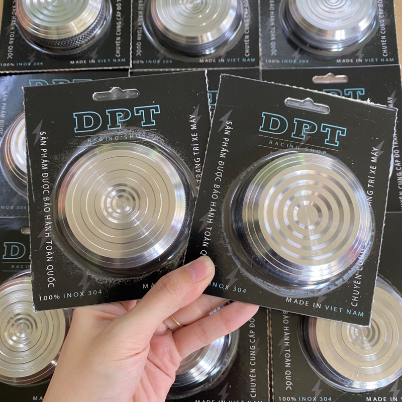 Nắp chụp bình xăng inox 304 mẫu Thái gắn cho tất cả các dòng xe