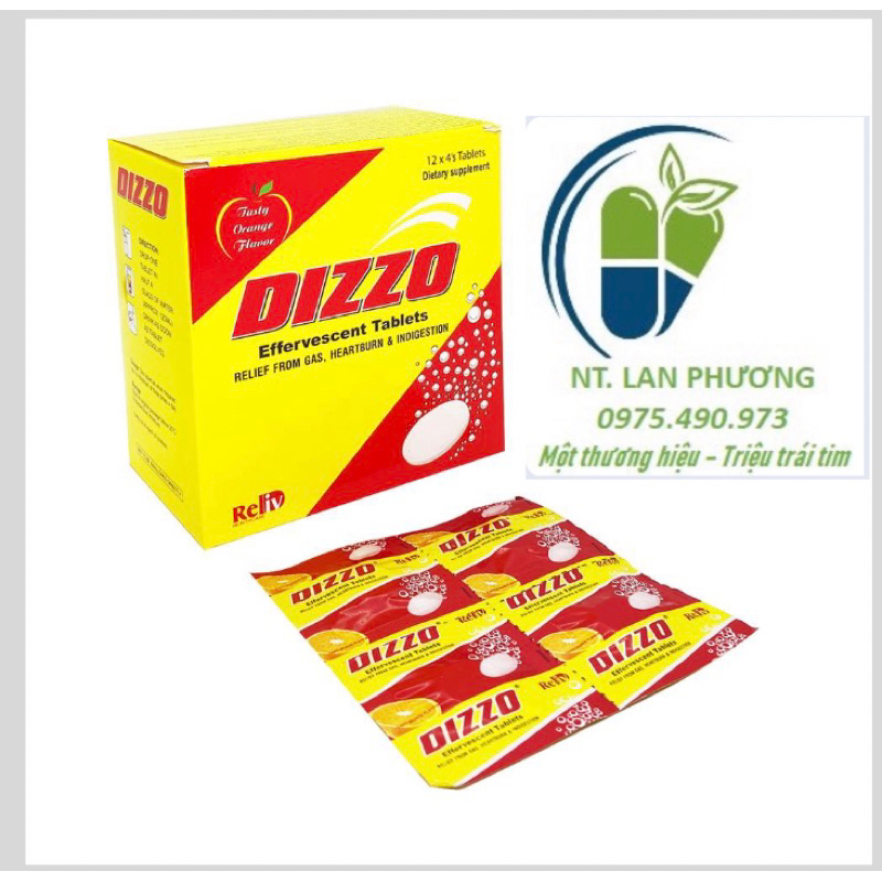 Hỗ trợ tiêu hoá, ăn không tiêu. Dizzo.
