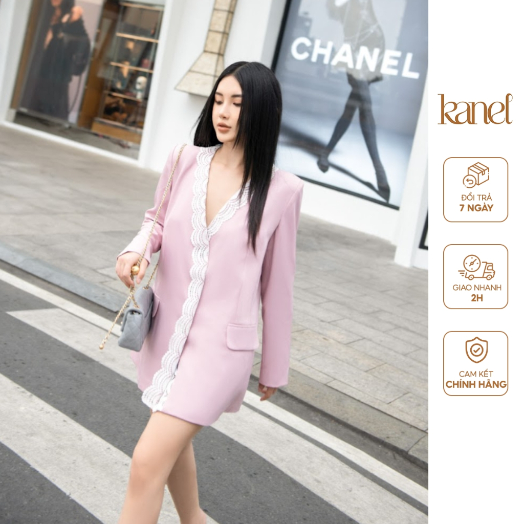 Áo vest KANEL phối ren cá tính và phong cách - A1372