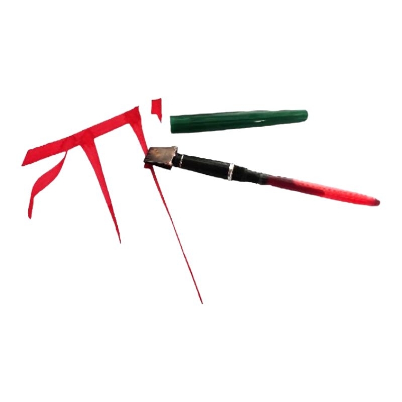 Bút đầu dẹp bơm mực, viết chữ gothic, tạng, phạn...