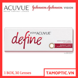 Kính áp tròng có màu 1-day acuvue define radiant chic johnson&johnson