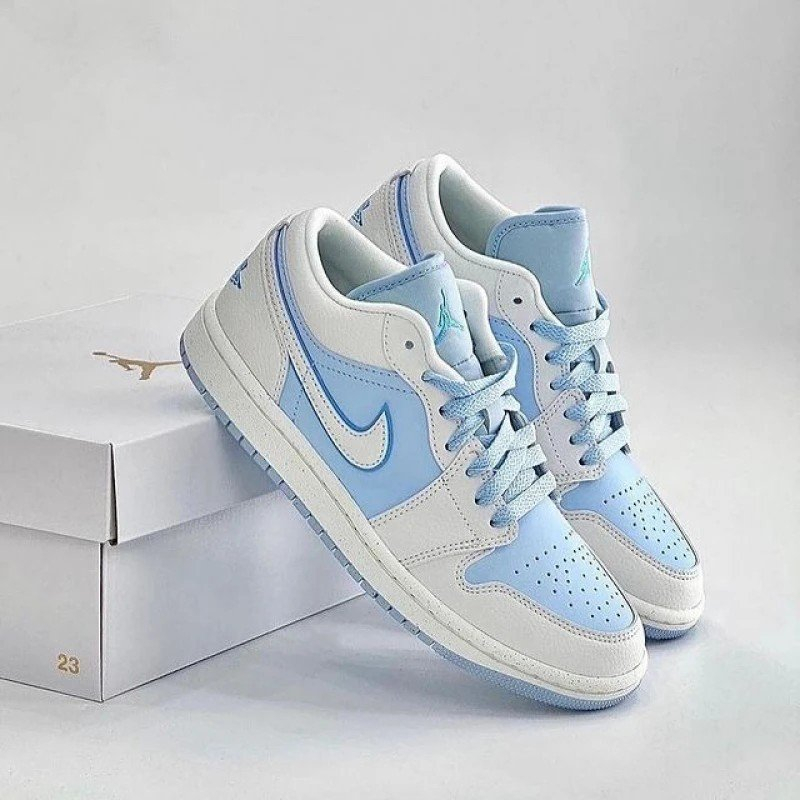 GIÀY THỂ THAO SNEAKER JD ICE BLUE, JD LOW XANH KEM THẤP CỔ NAM NỮ BẢN CAO CẤP