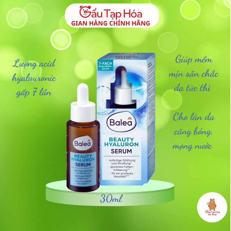 Serum Balea Beauty Hyaluron làm mịn da, cấp ẩm, giảm nhăn