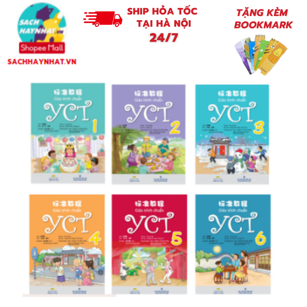 Sách - Giáo trình chuẩn YCT 1+2+3+4+5+6 bài học và bài tập ( kèm đĩa CD ) + tặng kèm bookmark ( combo tùy chọn )