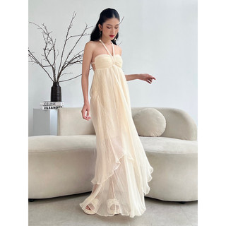 Creamy Buterflin Dress