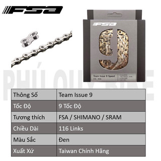 Sên 9 fsa đài loan kèm 2 khoá sên dùng cho fsa/shimano/sram