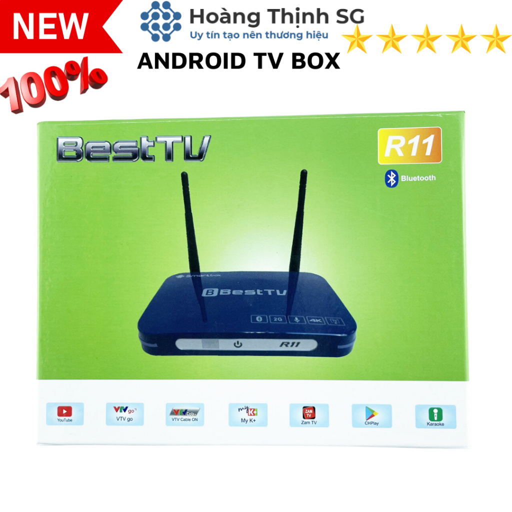 Tv box, Android tv box Best TV R11 Ram 2GB, android 9.0, xem truyền hình và Youtube bằng Wifi/Lan