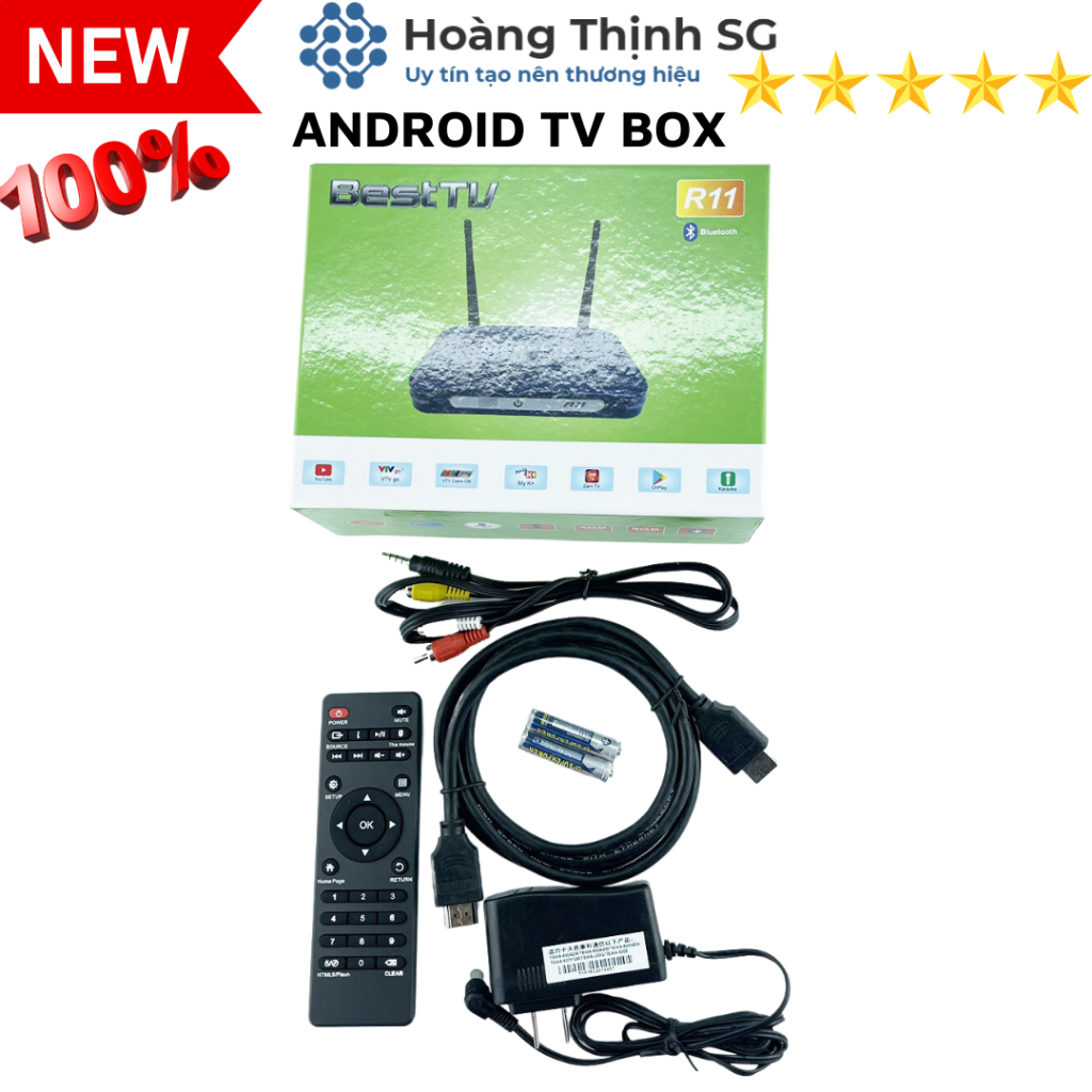 Tv box, Android tv box Best TV R11 Ram 2GB, android 9.0, xem truyền hình và Youtube bằng Wifi/Lan