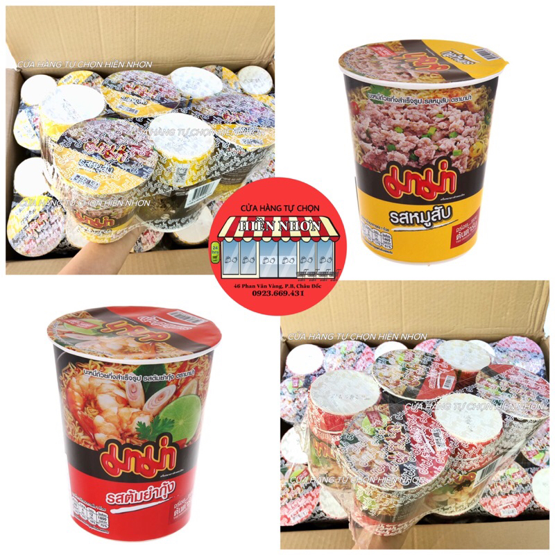 Mì ly MaMa Thái Lan vị tomyum/ Vị thịt bằm