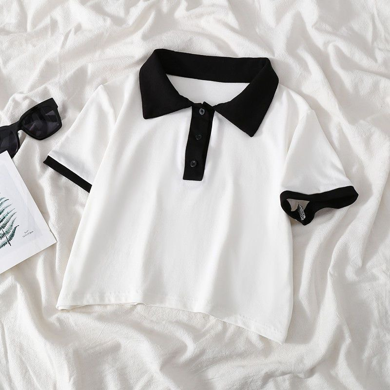 Áo phông polo dáng croptop vải cotton cao cấp cho bé gái size đại A13