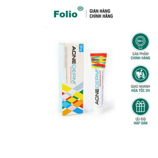 Kem Acnederm Giảm Mụn Làm Trắng Da Acne Derm 20% Axit Azelaic 20g Folio