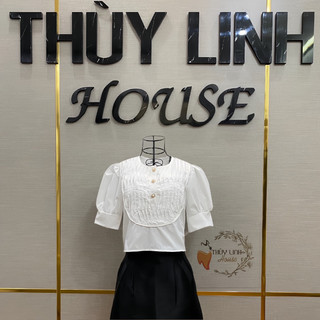 [HÀNG THIẾT KẾ] Áo sơ mi croptop tay bồng. MSA83