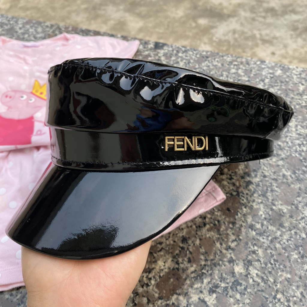 Mũ keppi da bóng hàng xịn 2 lớp dày dặn full tag, logo chắc chắn, sáng bóng 1 màu đen huyền thoại