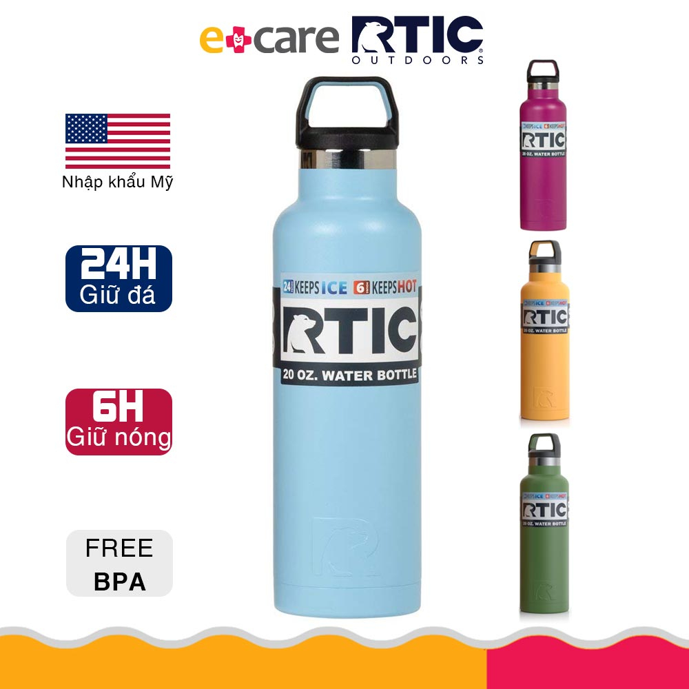 Bình nước giữ nhiệt RTIC Bottle 590ml 20oz - Nhiều màu