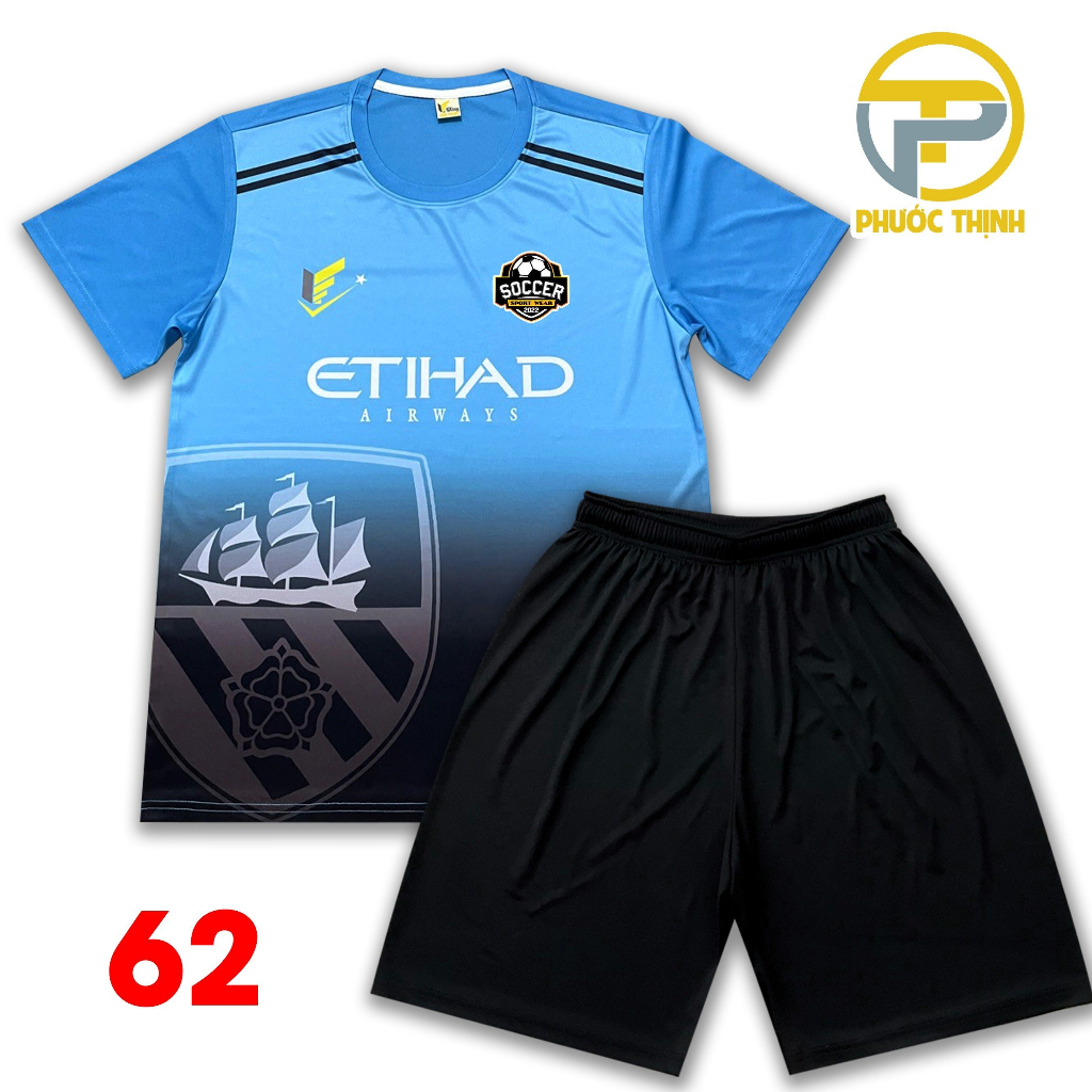 Bộ Thể Thao Nam Nữ Thiết Kế Đội Tuyển MANCHESTER CITY - Phước Thịnh Polo M62