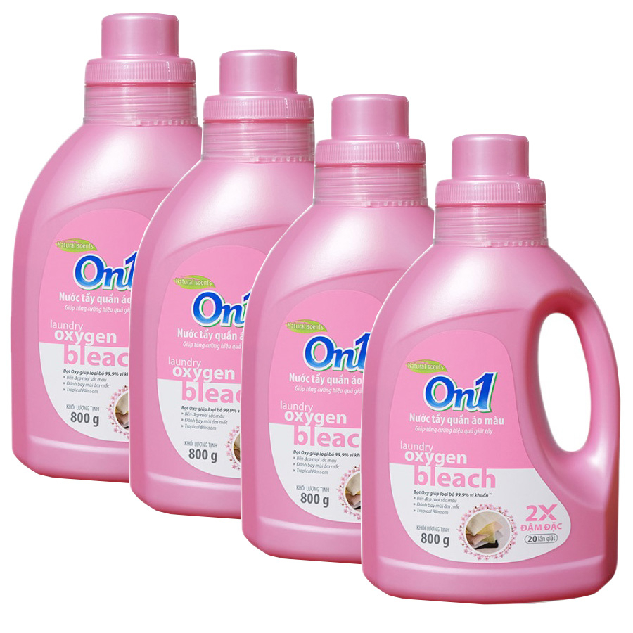 Nước tẩy quần áo màu On1 hương Purple Freshness 800g N7501 khử mùi hôi ẩm mốc lưu hương thơm mát - Lixco Việt Nam