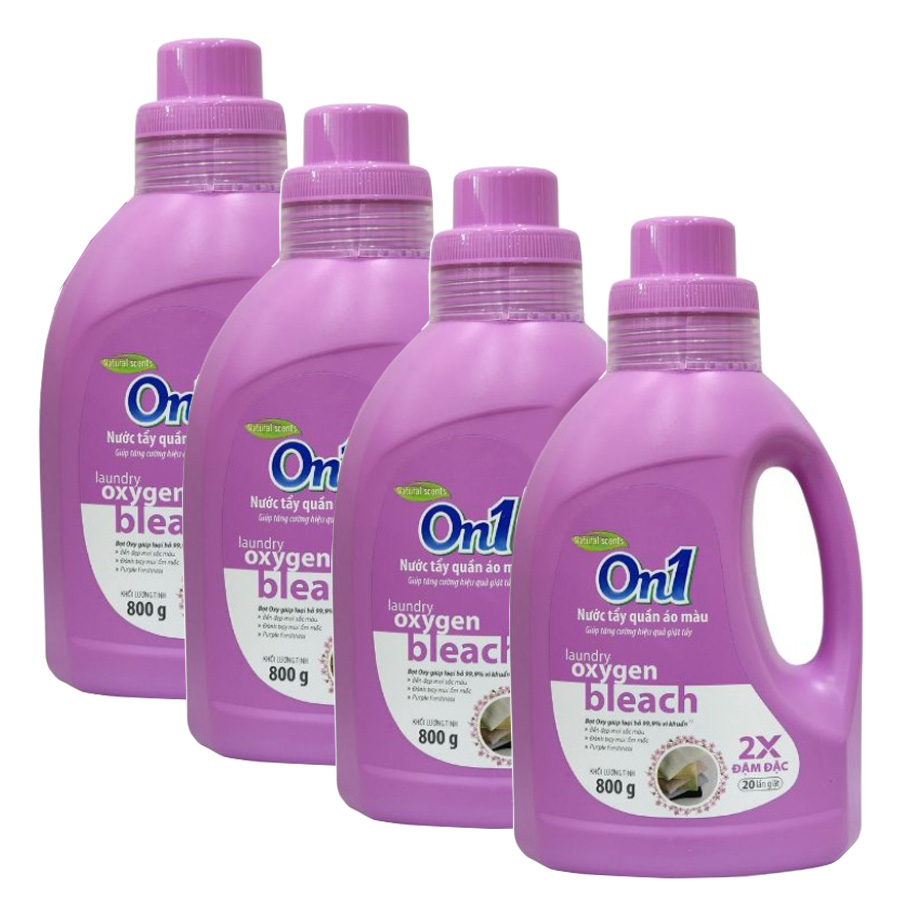 Nước tẩy quần áo màu On1 hương Purple Freshness 800g N7501 khử mùi hôi ẩm mốc lưu hương thơm mát - Lixco Việt Nam