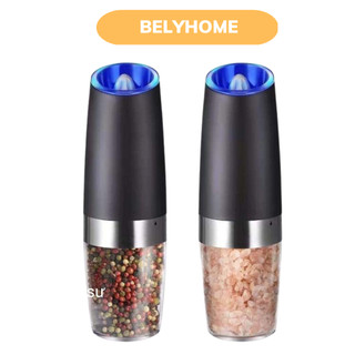 Máy xay tiêu cầm tay mini tự động, xay gia vị, hạt tiêu, muối máy xay đa năng dùng pin an toàn, tiện lợi BelyHome